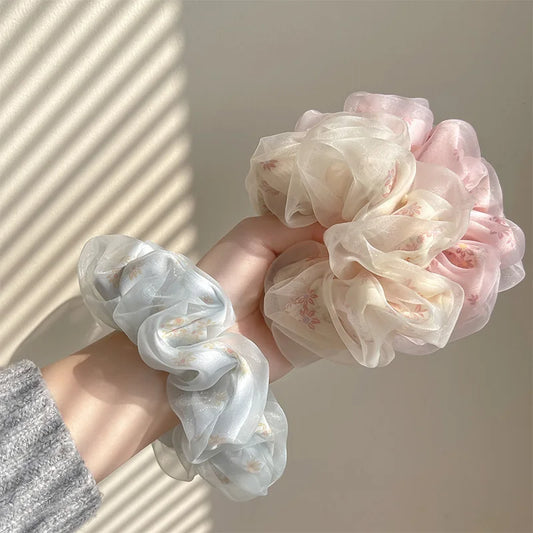 Chouchou Double Couches Fleurs