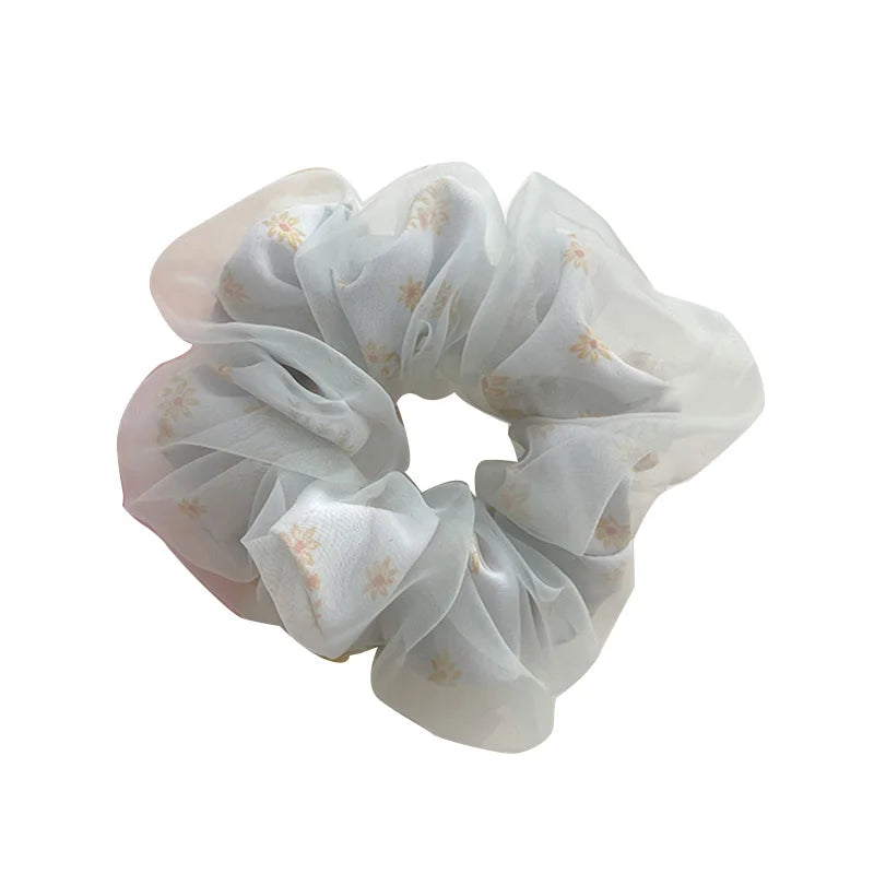 Chouchou Double Couches Fleurs