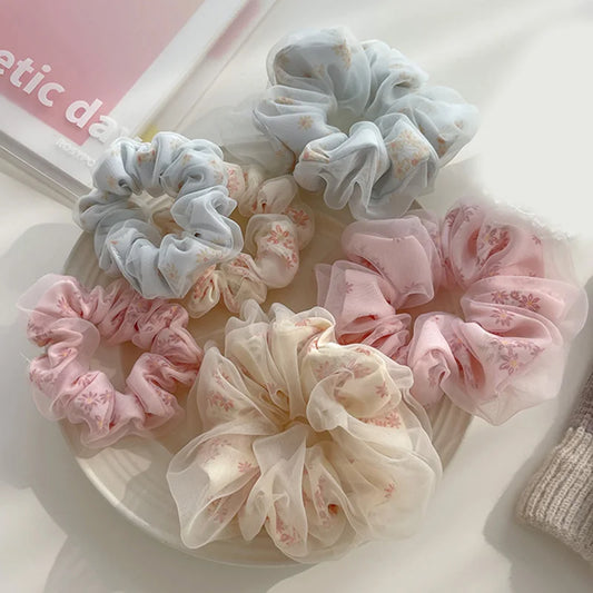 Chouchou Double Couches Fleurs