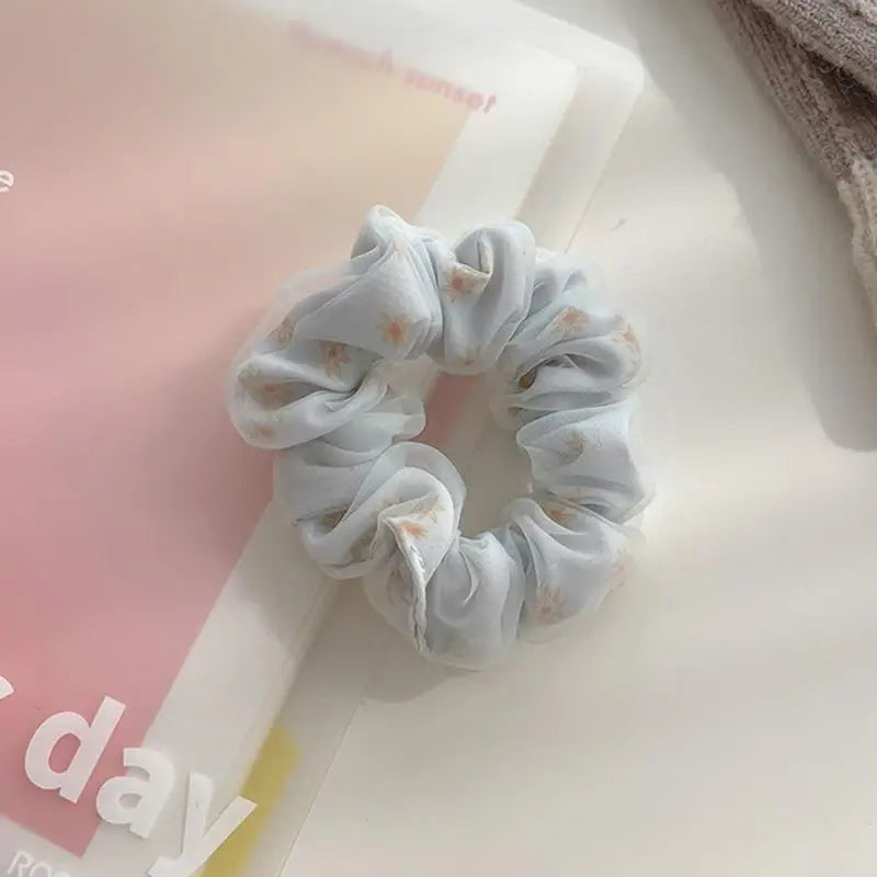 Chouchou Double Couches Fleurs