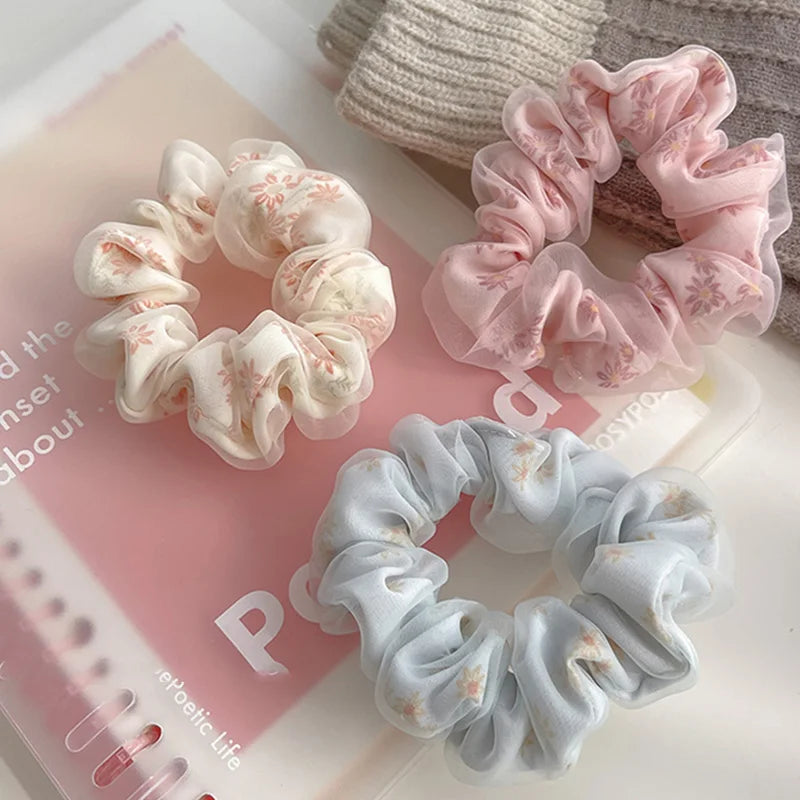 Chouchou Double Couches Fleurs